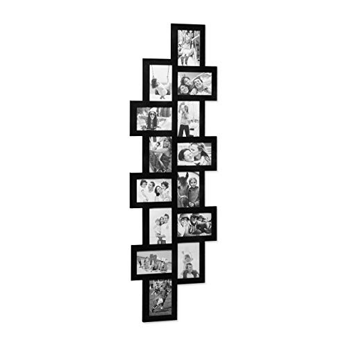 Relaxdays Cadre photos p/êle-m/êle 6 photos Galerie collage cadre mural Family famille 33 x 48 cm noir