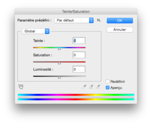 teinte saturation logiciel retouche photo