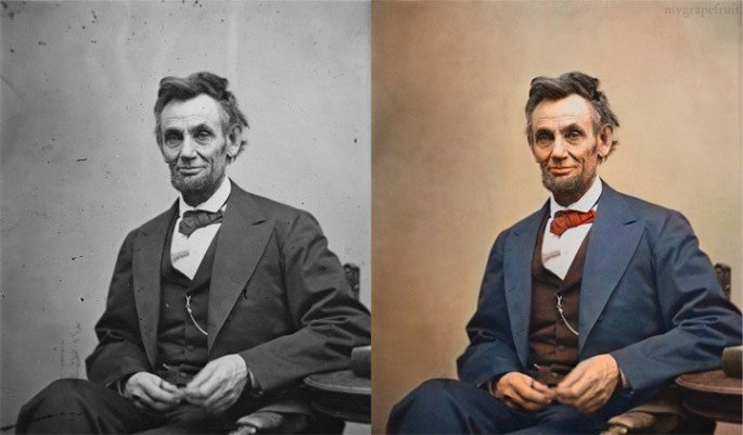 Top 25 photos anciennes historiques colorisées Abraham Lincoln